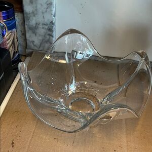 Breyer Glassware with  Centerpiece  bowl  Mint with label Gold and Blue label